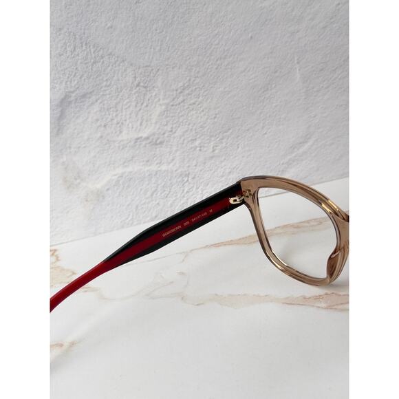 NEW Gucci GG0038ONN Brown Striped Eyeglasses Frames